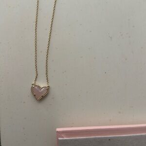 Pink heart Kendra scott necklace